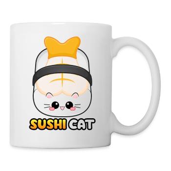 SUSHI CAT Japon Katze Crevettes Kitty Garnele Nigiri - Mug blanc - blanc - Droite