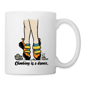 Climbing is a dance - colored - Tasse - Weiß - Rechts