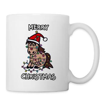 Cheval - Joyeux Noël - Mug blanc - blanc - Droite