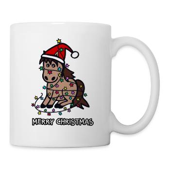 Cheval - Joyeux Noël - Mug blanc - blanc - Droite