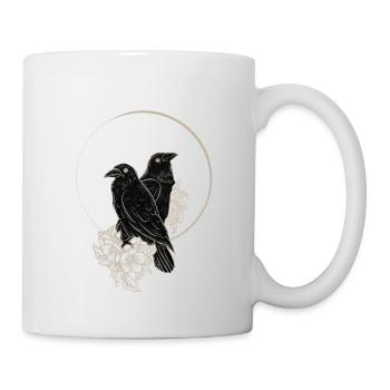 Hugin und Munin Raben - Tasse - Weiß - Rechts