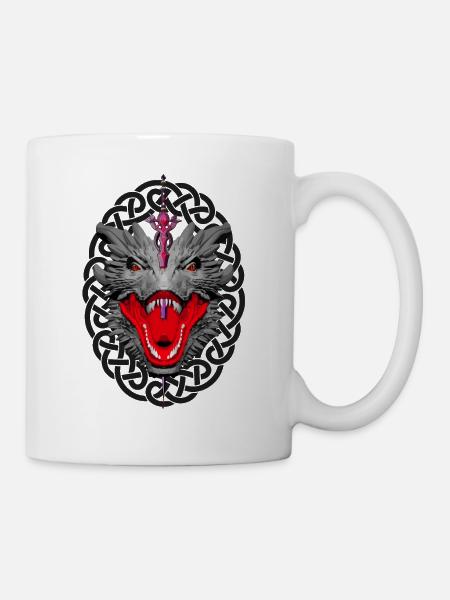 Dragon à l’épée pourpre - Mug blanc - blanc