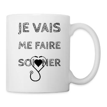 je vais me faire soigner - Mug blanc - blanc - Droite