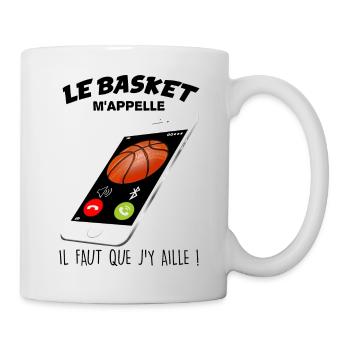 Basket m'appelle Humour basketball - Mug blanc - blanc - Droite
