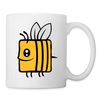 Square little cute bee - Mug - white - Right