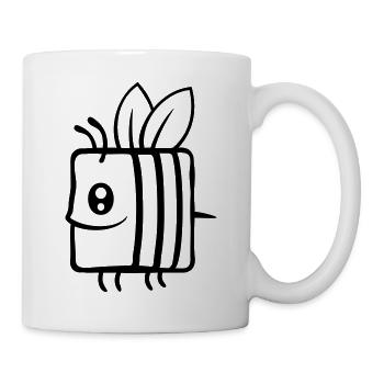 Square little cute bee - Mug - white - Right