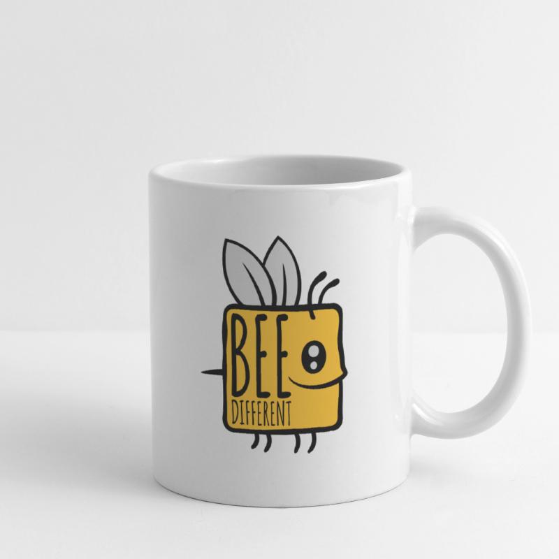 bee different Spruch Zitat Tasse
