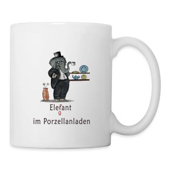 elefant - Tasse - Weiß - Rechts