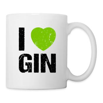 J’adore Gin Heart Gin Lovers - Mug blanc - blanc - Droite