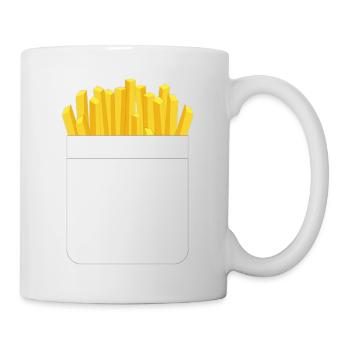 Pommes in der Tasche - Tasse - Weiß - Rechts