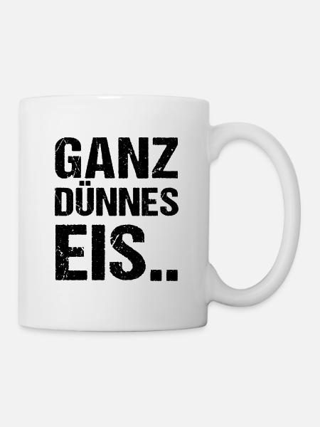 Ganz dünnes Eis.. - Tasse - Weiß
