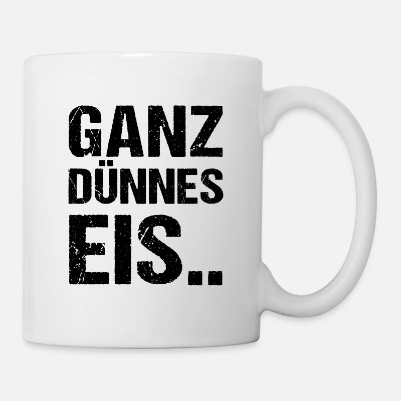 Ganz dünnes Eis.. - Tasse - Weiß
