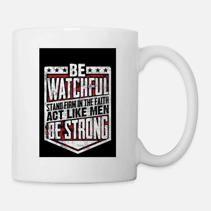 Be Watchful - Tasse - Weiß
