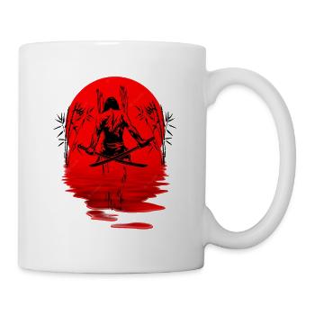 Samurai Krieger Ninja Japan Sonne - Tasse - Weiß - Rechts
