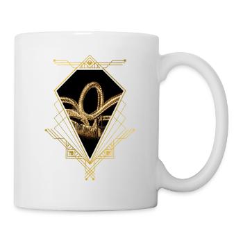 Duisburg Deutschland Stadt Skyline Gold Liebe - Tasse - Weiß - Rechts