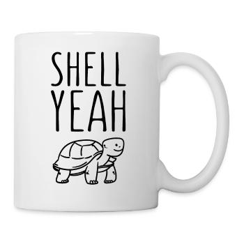 Shell yes turtle - Mug - white - Right