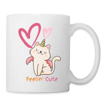 feeling cute - Mug - white - Right