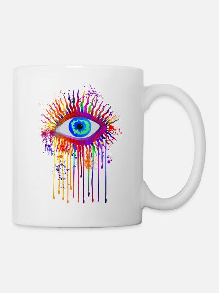 oeil - Mug blanc - blanc