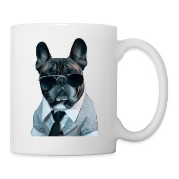 Mignon tyran de style mafia français bouledogue - Mug blanc - blanc - Droite
