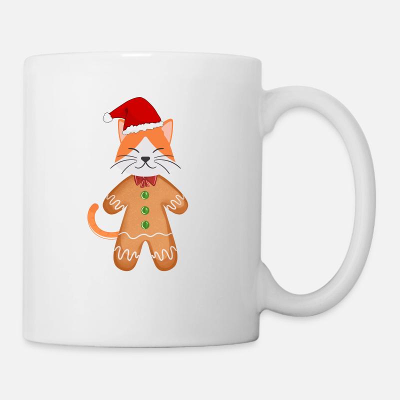 Gingerbread Cat - Mug - white