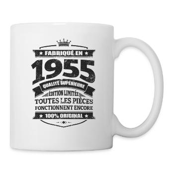 FABRIQUÉ EN 1955 - Mug blanc - blanc - Droite