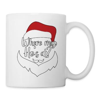 Weihnachten Lustig Nikolaus Weihnachtsmann Spruch - Tasse - Weiß - Rechts