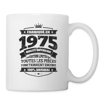 FABRIQUÉ EN 1975 - Mug blanc - blanc - Droite