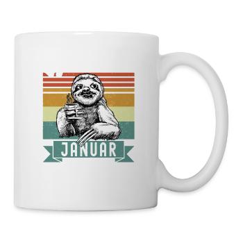 Faultier Legendär seit Januar 1987 Geburtstag - Tasse - Weiß - Rechts