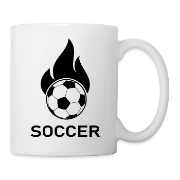 Fußball Soccer - Tasse - Weiß - Rechts