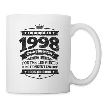 FABRIQUÉ EN 1998 - Mug blanc - blanc - Droite