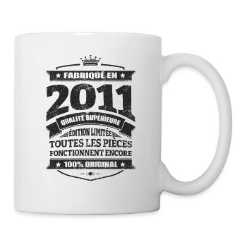 FABRIQUÉ EN 2011 - Mug blanc - blanc - Droite