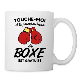 Cadeau humour boxe - femme ou homme - Mug blanc - blanc - Droite