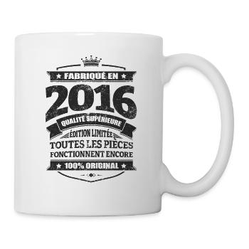 FABRIQUÉ EN 2016 - Mug blanc - blanc - Droite