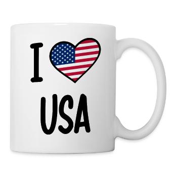 J’aime les États-Unis - Mug blanc - blanc - Droite