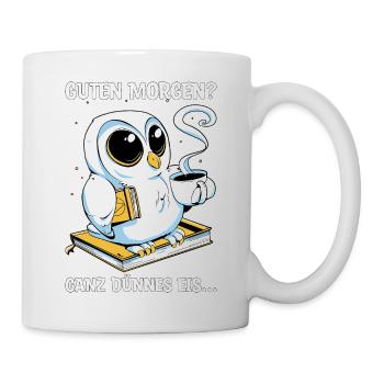Guten Morgen Kaffee Nachteule Geschenk - Tasse - Weiß - Rechts