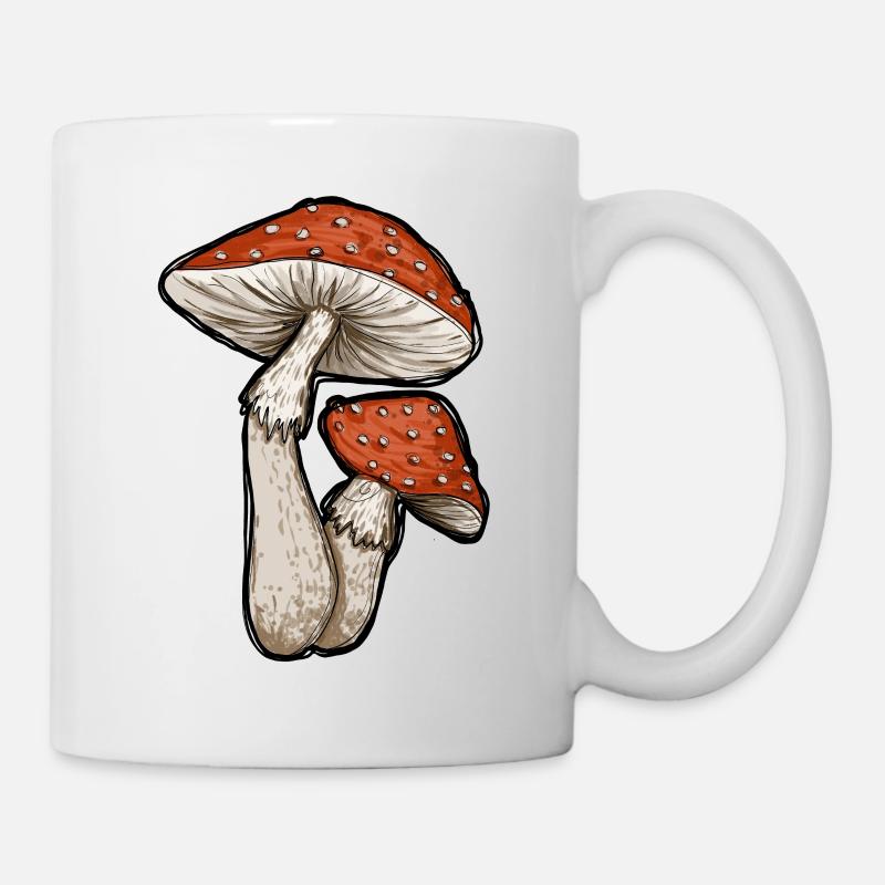 Fliegenpilze Illustration - Tasse - Weiß