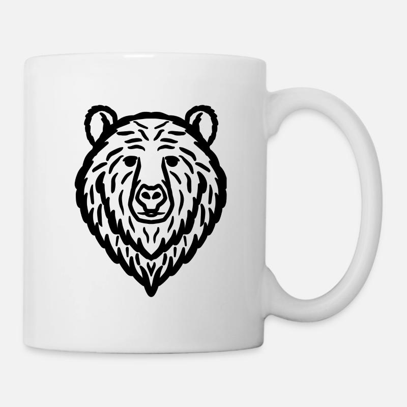 Bär schwarz - Tasse - Weiß