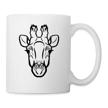 Giraffe schwarz - Tasse - Weiß - Rechts