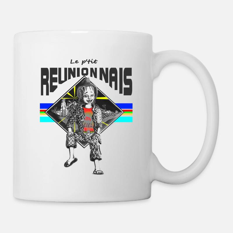 Le ptit Réunionnais n/b - Mug blanc - blanc