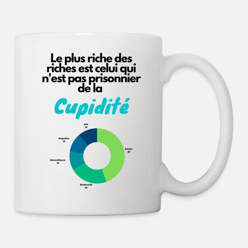 cupidité riche - Mug blanc - blanc