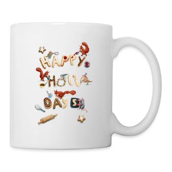 Weihnachts Kekse - Happy Holi Days - Tasse - Weiß - Rechts