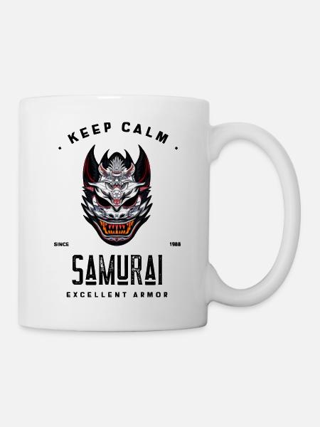 Samurai Seit 1988 Rüstung ruhig halten ausgezeichnete Rüstung - Tasse - Weiß