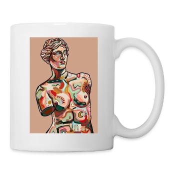 Vénus avec fond - Mug blanc - blanc - Droite