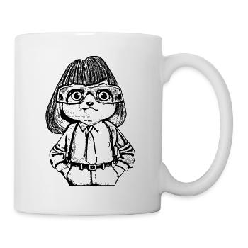 Das junge Kätzchen ist eine Kriminalkommissarin. - Tasse - Weiß - Rechts