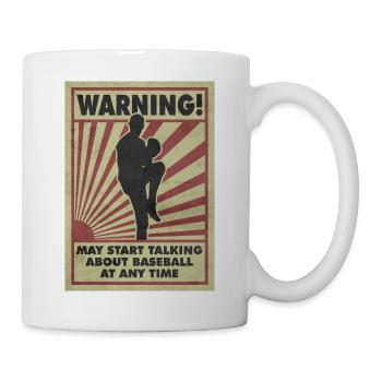 Advertencia de béisbol. Puede comenzar a hablar - Mug blanc - blanc - Droite