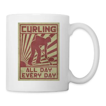 Curling. All Day All Night. - Mug - white - Right