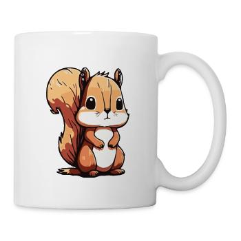 Eichhoernchen Squrirrel Comic Cute Kawaii 2 - Tasse - Weiß - Rechts