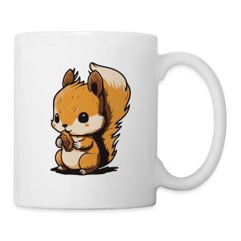 Eichhoernchen Squrirrel Comic Cute Kawaii 10 - Tasse - Weiß - Rechts