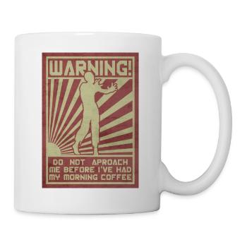 Coffee Zombie. Do not Aproach. - Mug - white - Right