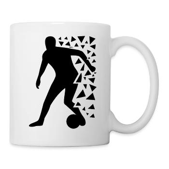 Fußball Soccer - Tasse - Weiß - Rechts